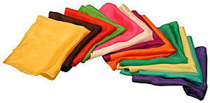 Foulards de couleur 6" (15X15cm)