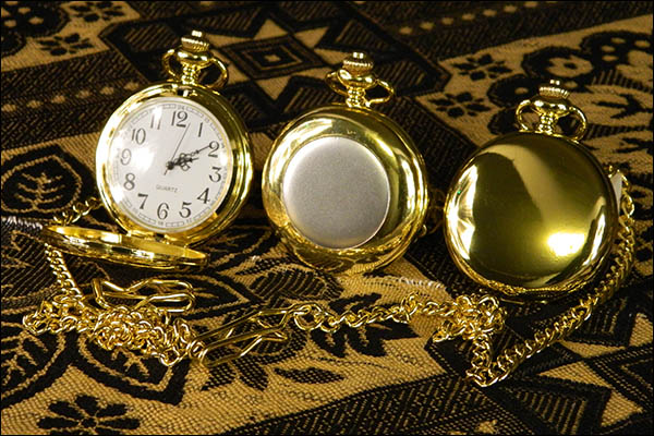 Metal pocket deals watch