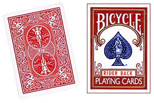 Jeu de cartes Bicycle ancien design (rouge) Rider back